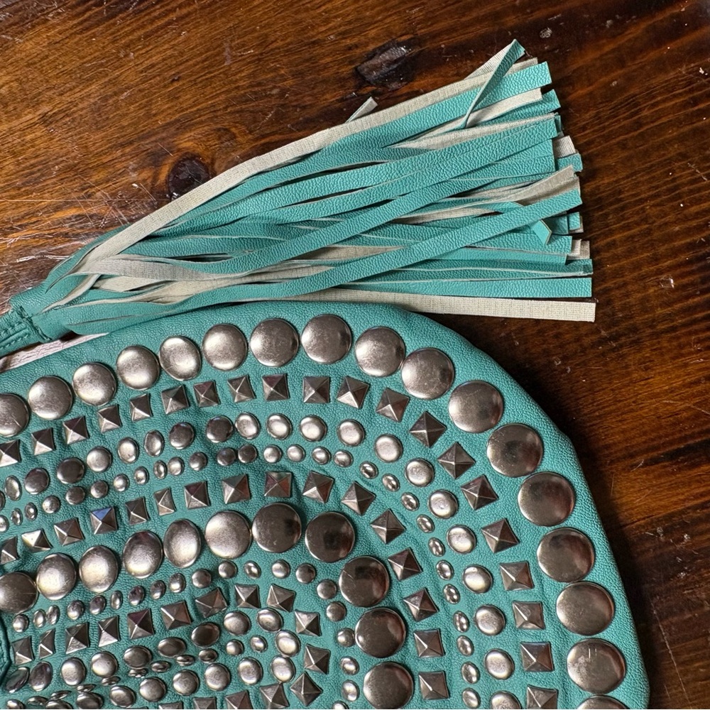 Blue‎ Studded Crossbody Purse - Picture 4 of 8